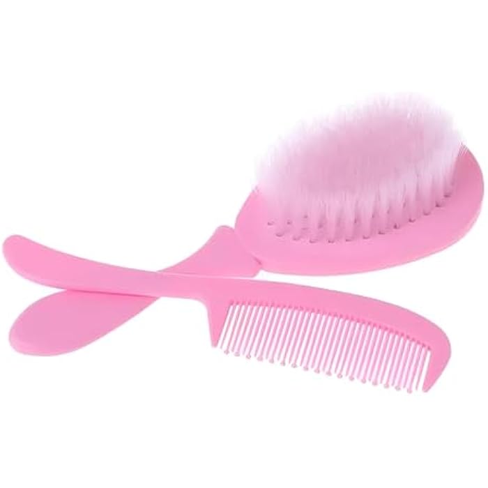 Baby Hairbrush Combo - Includes a Soft Brush and Scalp-Friendly Comb Made from Polypropylene, Perfect for Gentle Grooming of Delicate Children's Hair - Image 1